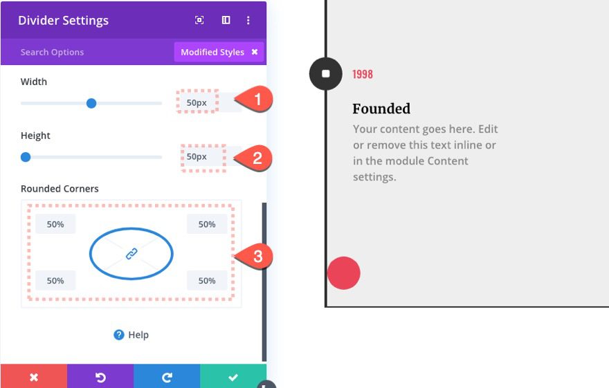 Divi Timeline Layout with Scroll Effects