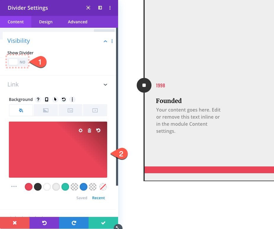 Divi Timeline Layout with Scroll Effects