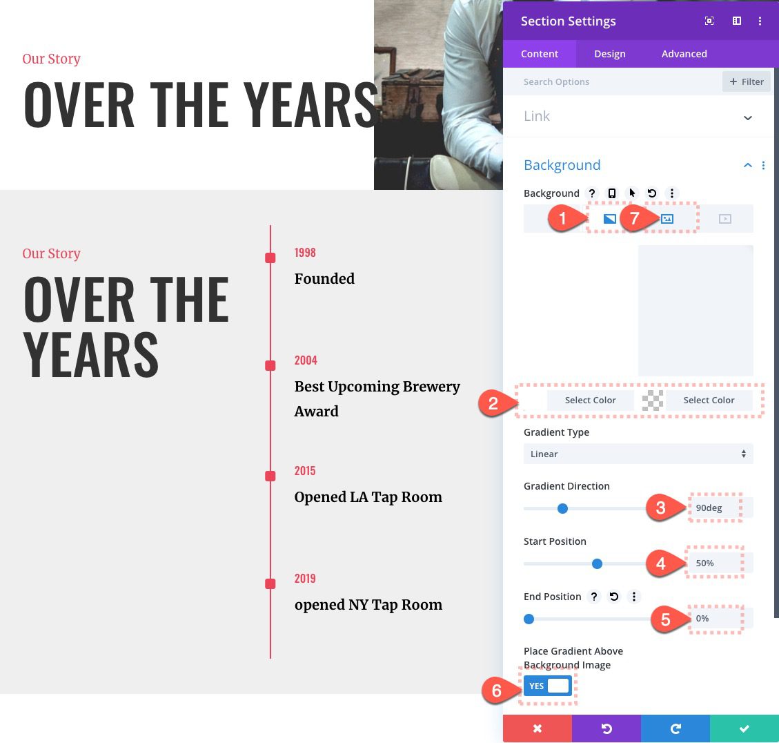 Divi Timeline Layout with Scroll Effects