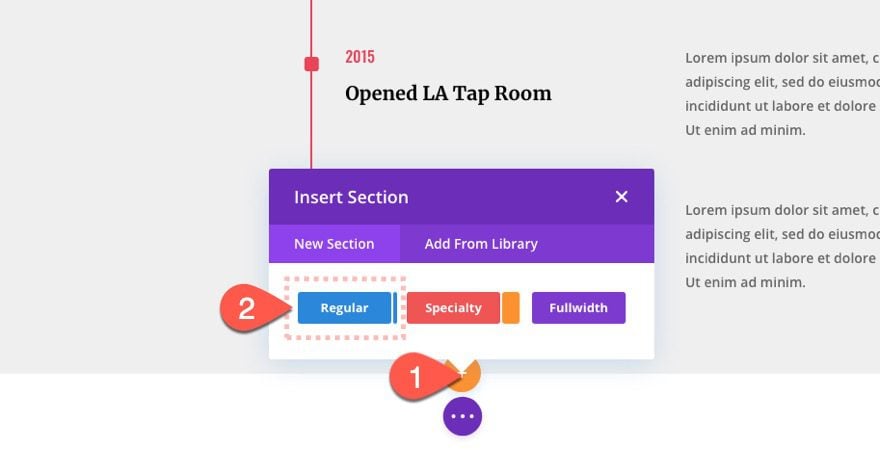 Divi Timeline Layout with Scroll Effects