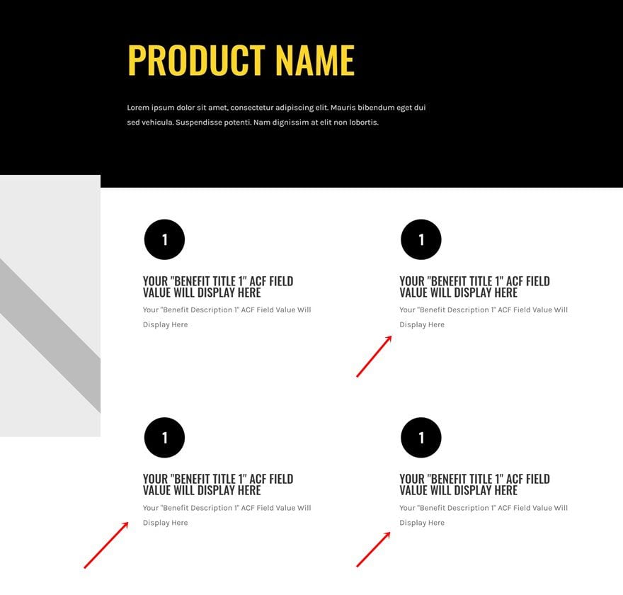 product benefit grid