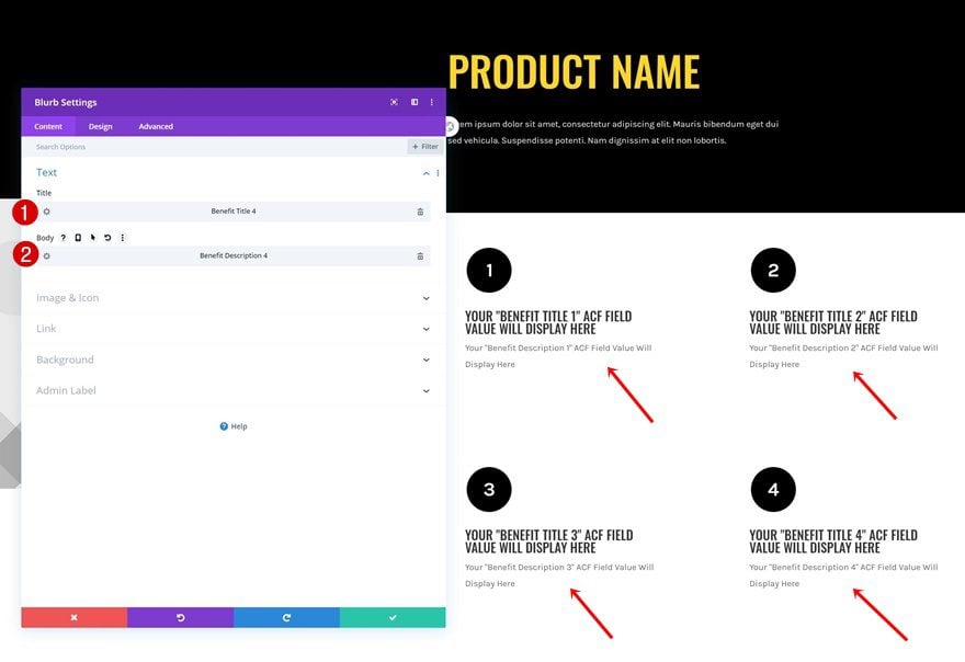 product benefit grid