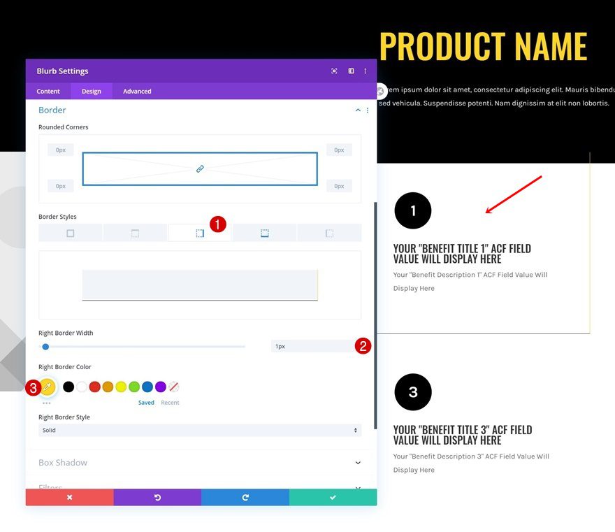 product benefit grid