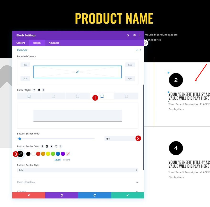 product benefit grid