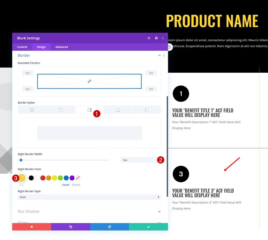 product benefit grid