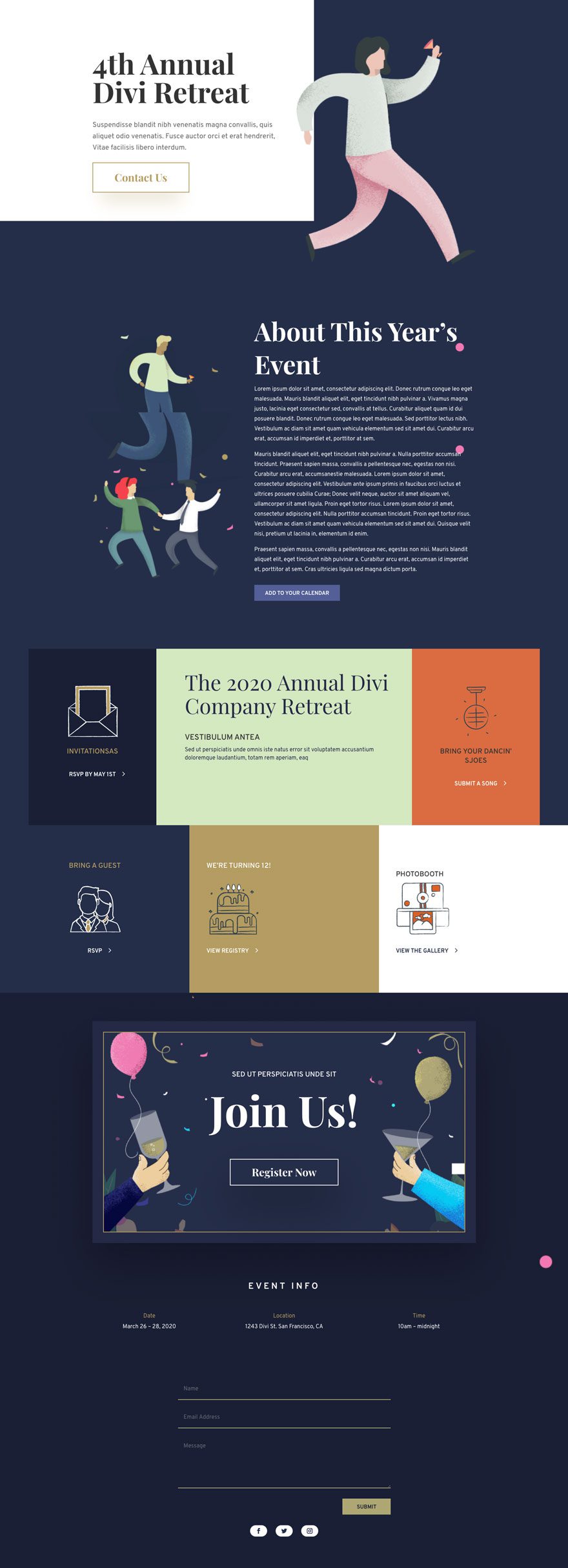 divi event layout pack