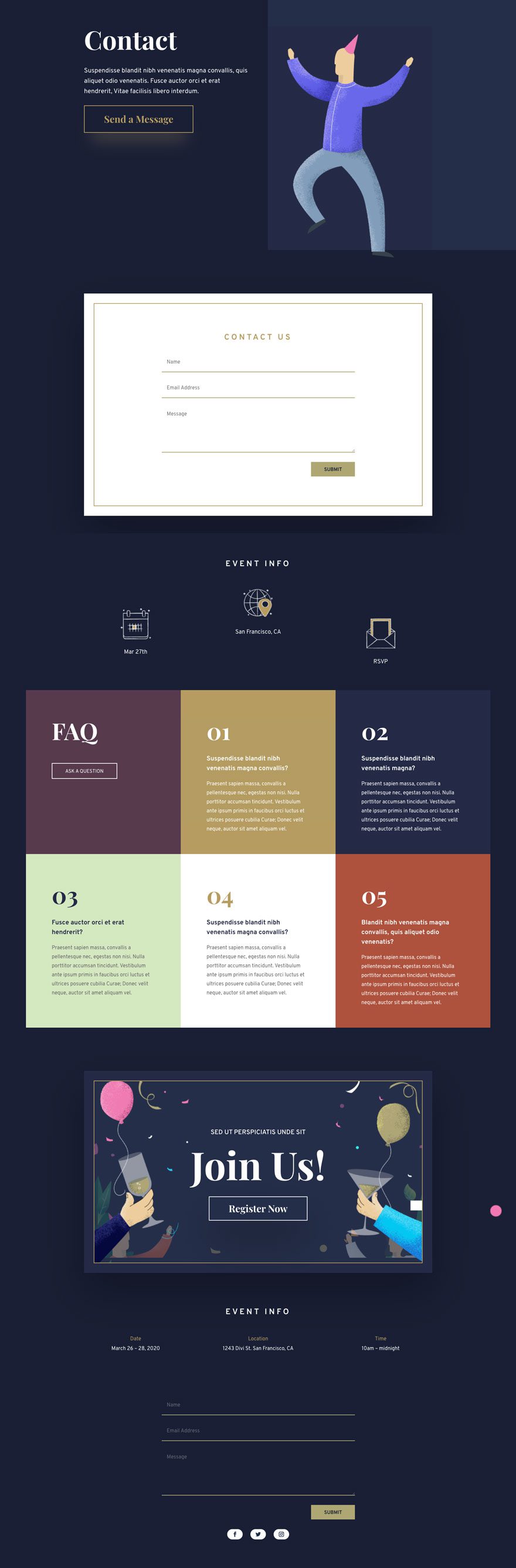 divi event layout pack