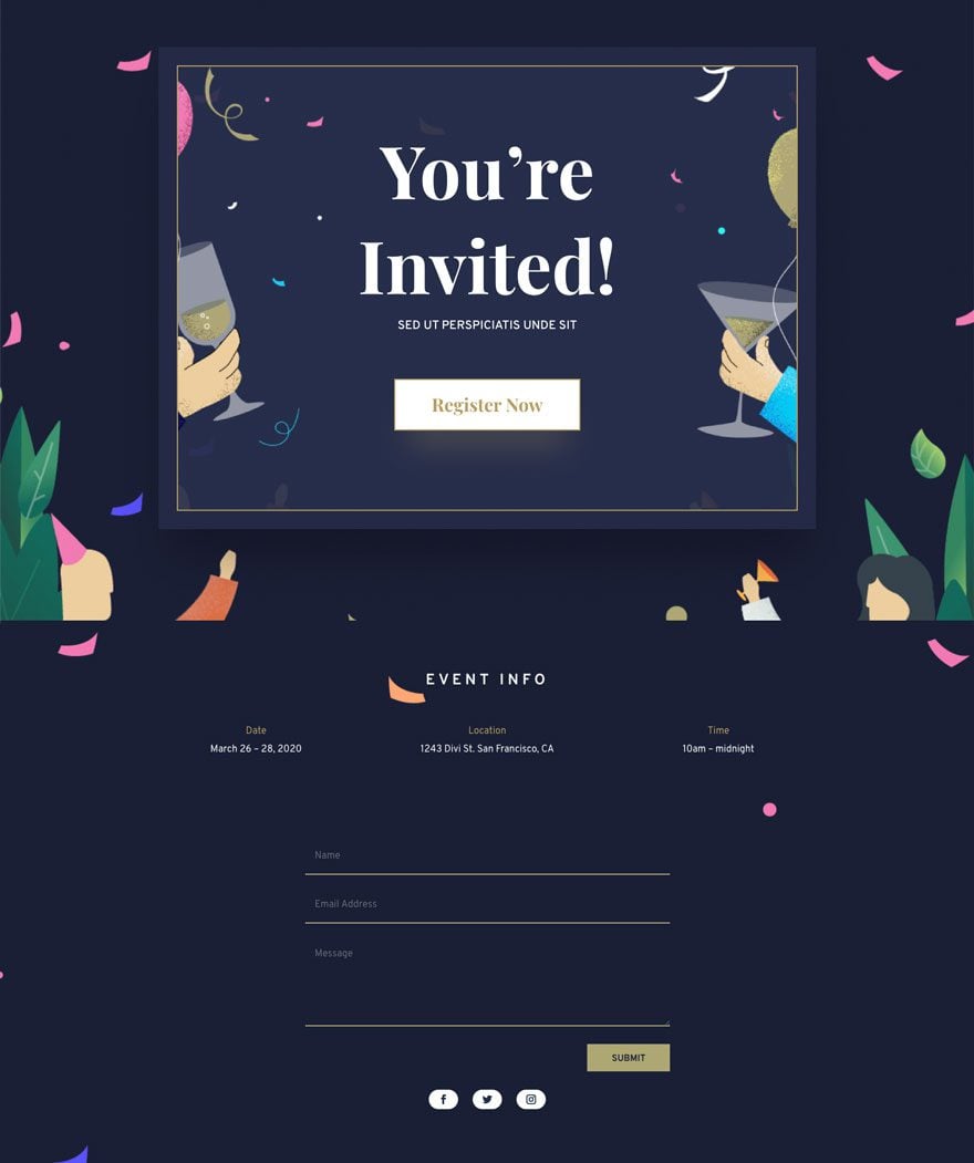 divi event layout pack