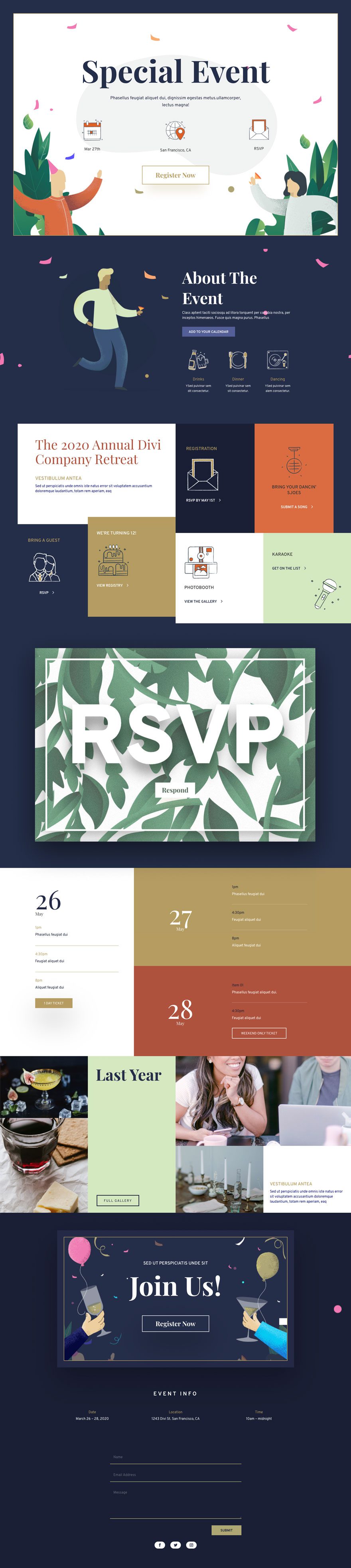 divi event layout pack