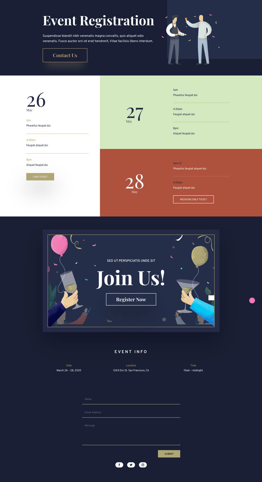 divi event layout pack