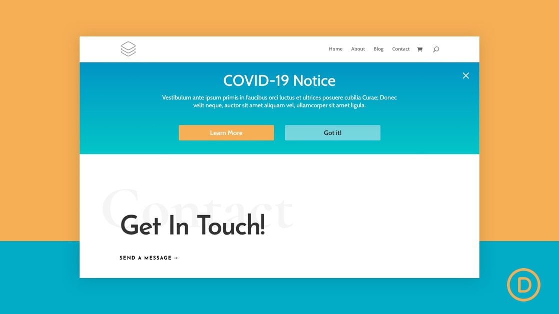 How to Build a Divi Notification Box for COVID-19 Updates (FREE Download)