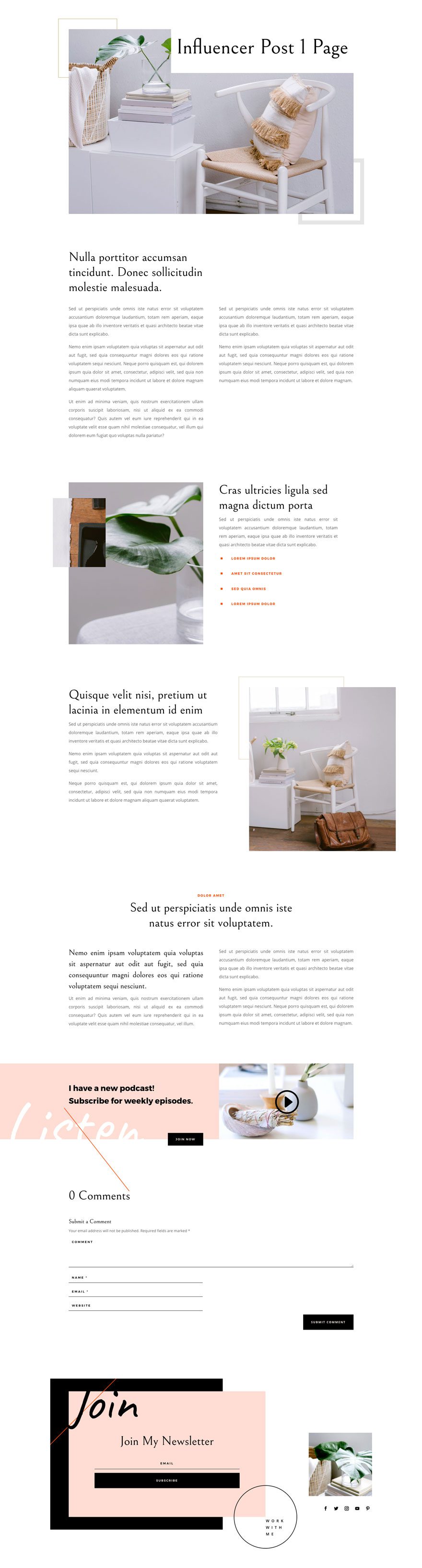 divi influencer layout pack