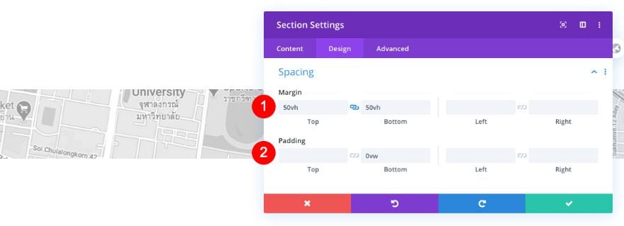 floating contact section