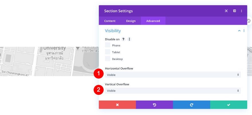 floating contact section