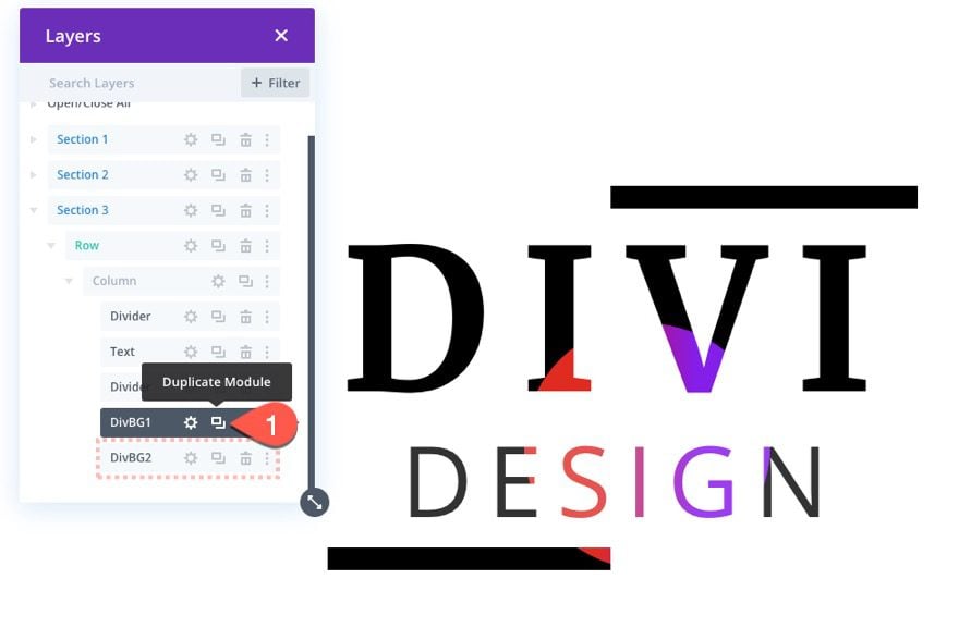 divi text background scroll effects