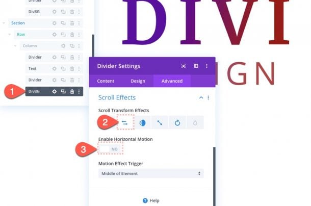 How to Create Colorful Text Background Scroll Animation with Divi