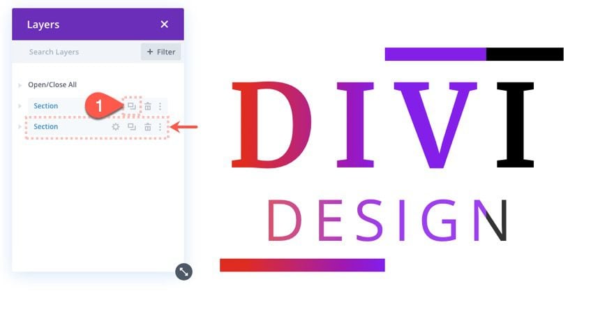 divi text background scroll effects