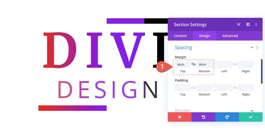 divi text background scroll effects