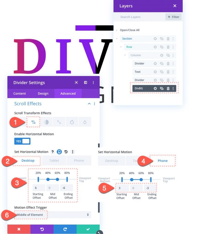 How to Create Colorful Text Background Scroll Animation with Divi
