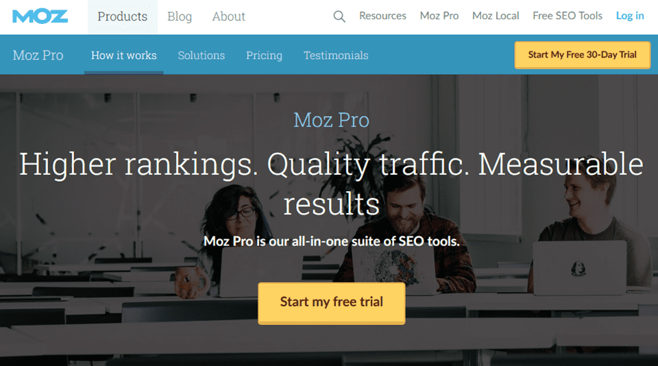 moz pro link checking