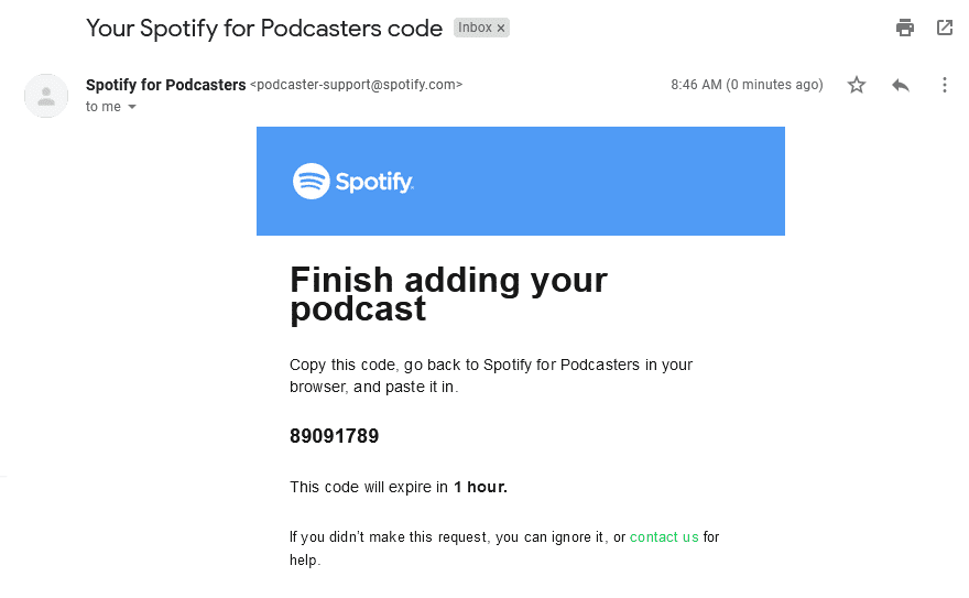 spotify podcast code