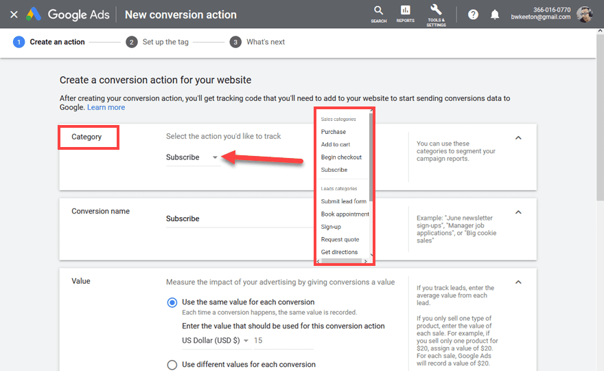 conversion tracking