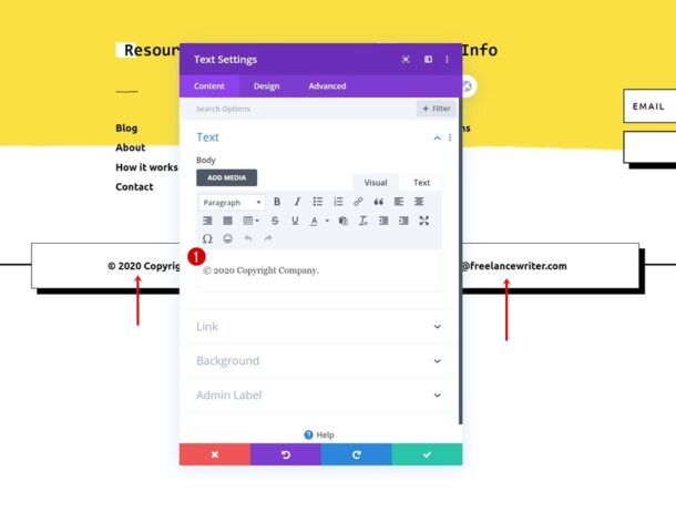 Download a FREE Header & Footer Template for Divi’s Freelance Writer ...