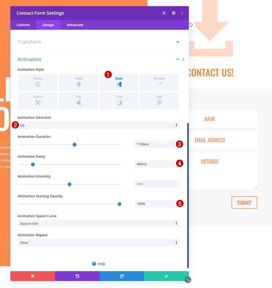 column contact form