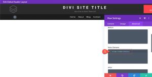 How to Add a Dynamic Site Title and Tagline to a Divi Global Header