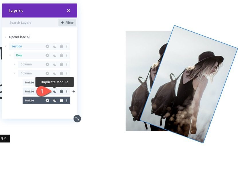 fan-out images on scroll