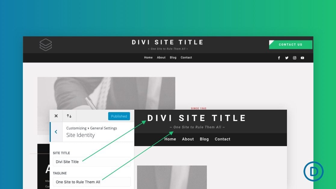 How to Add a Dynamic Site Title and Tagline to a Divi Global Header