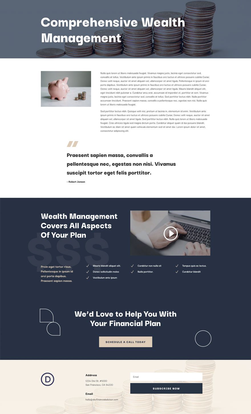 financial advisor website