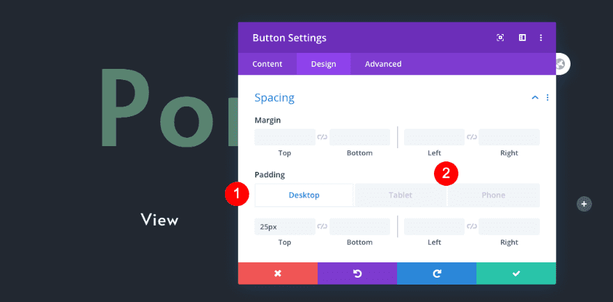 scrollable portfolio navigation list