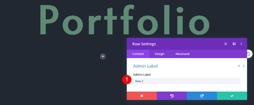 scrollable portfolio navigation list