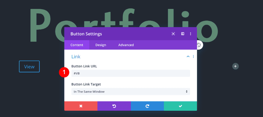 scrollable portfolio navigation list