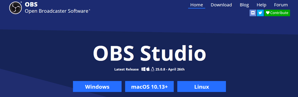 OBS Studio homepage
