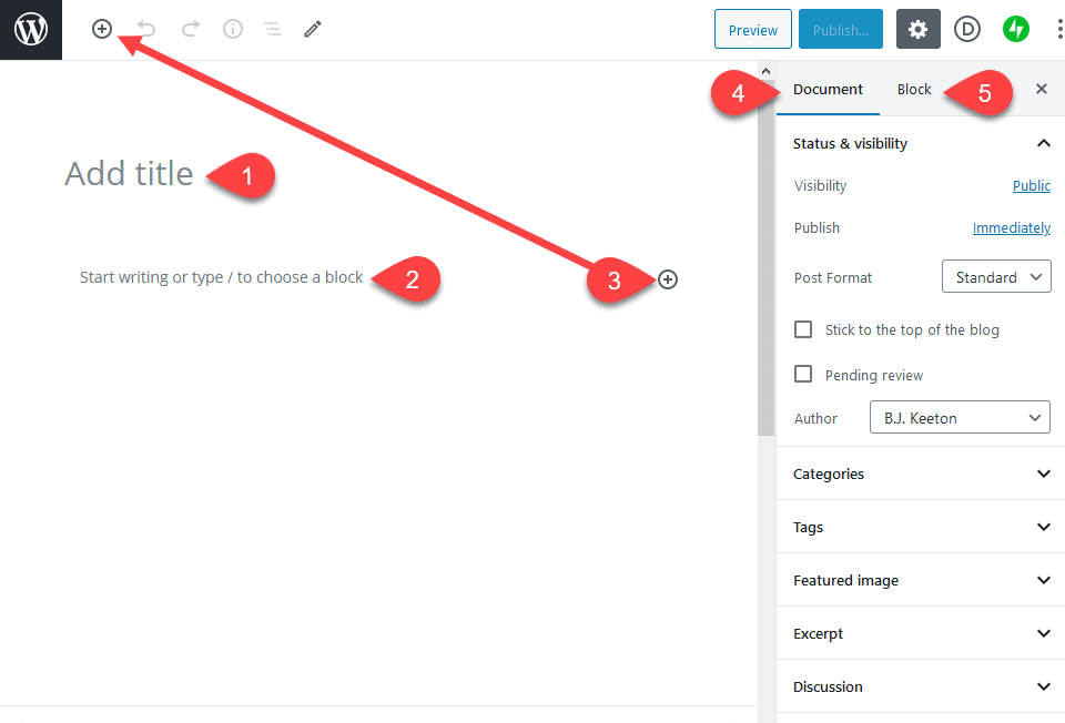 editor basic elements