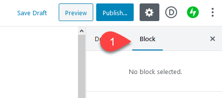 block options tab