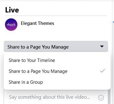 fb live pages or timeline or groups