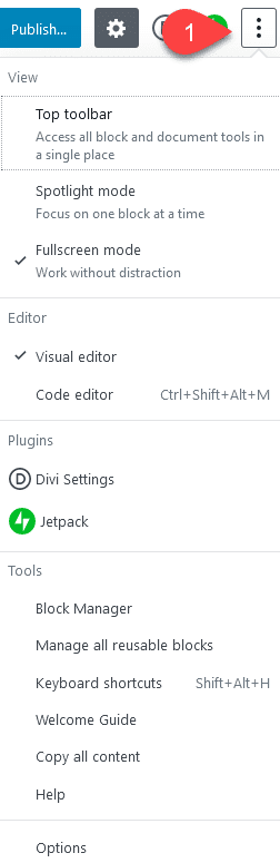 editor options