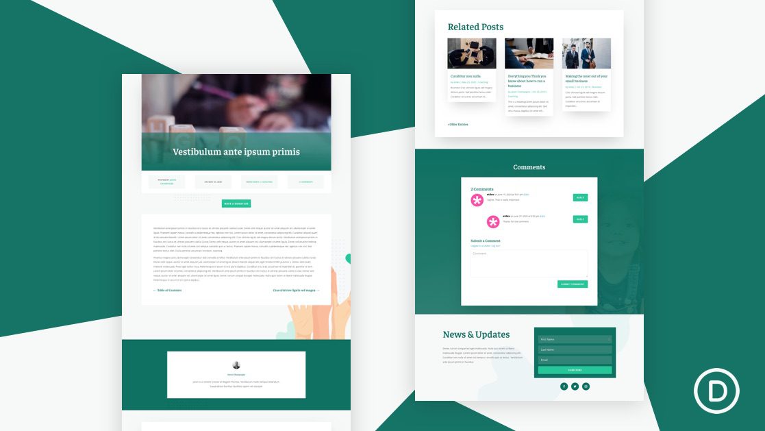 Get a FREE Blog Post Template for Divi’s Charity Layout Pack