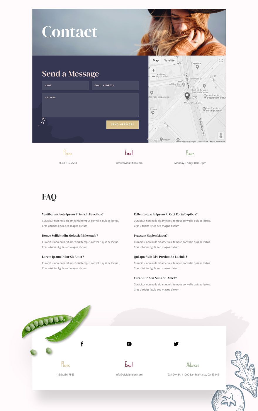 divi dietitian layout pack