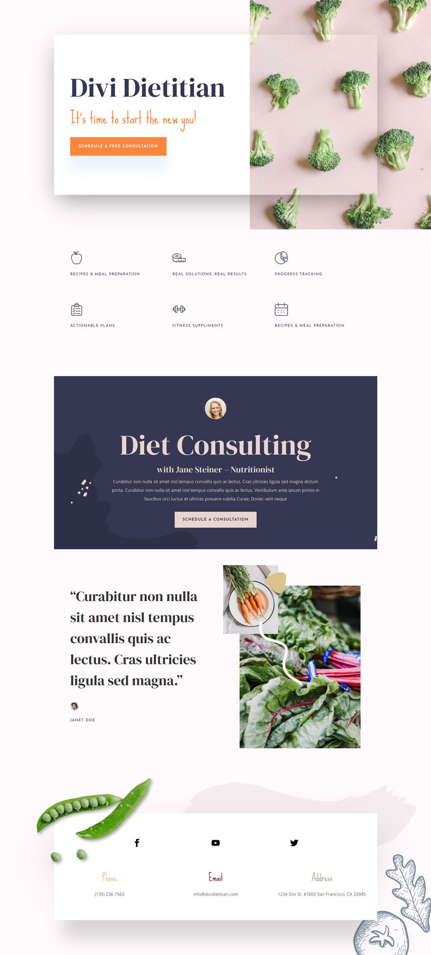 divi dietitian layout pack