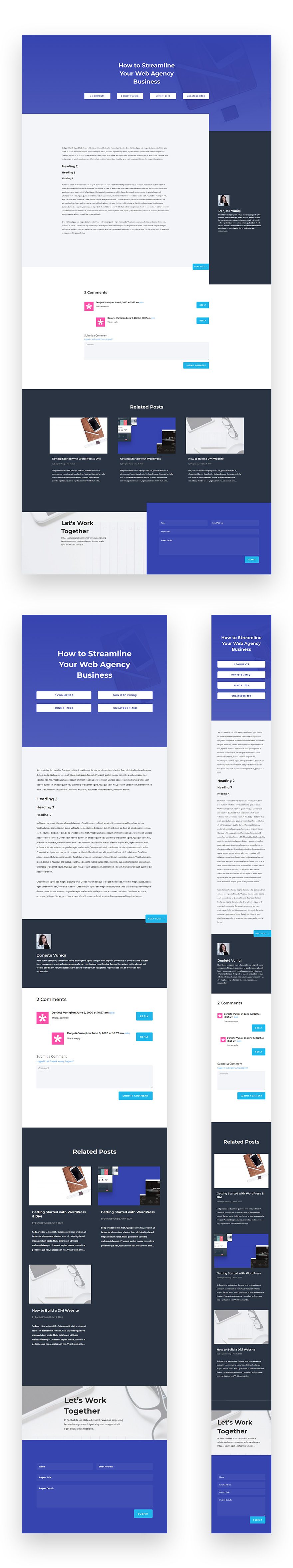 web agency blog post template