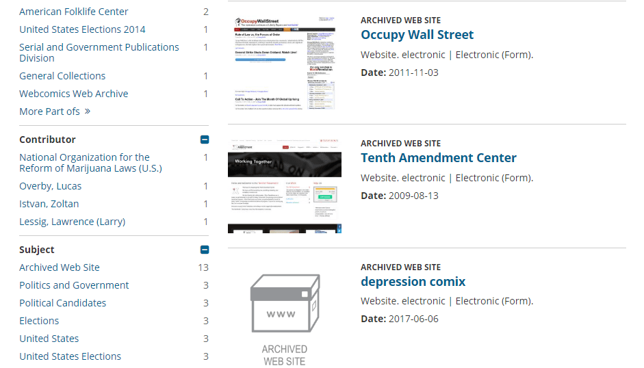 The Library of Congress category system.