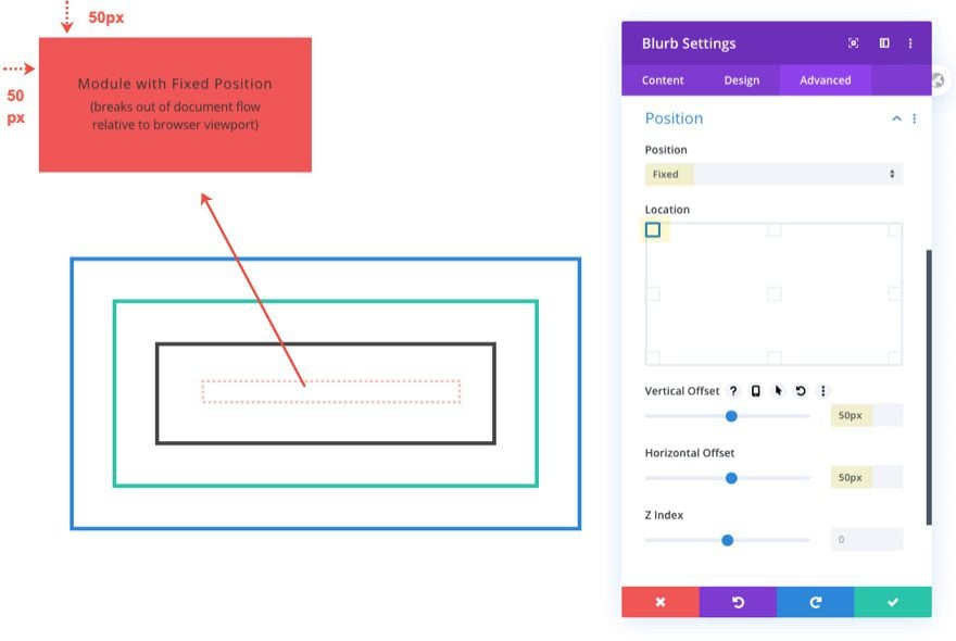 divi fixed position