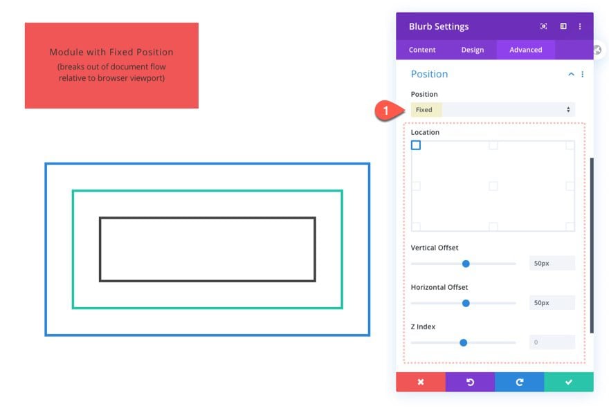 divi fixed position