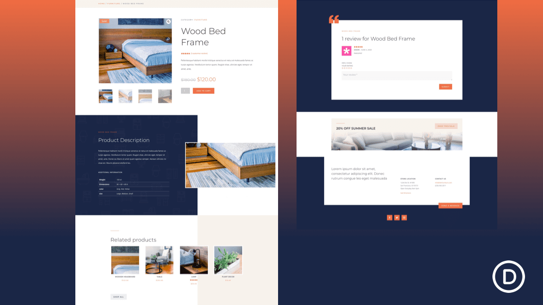 Get A Free Product Page Template For Divi S Furniture Store Layout Pack Elegant Themes Blog