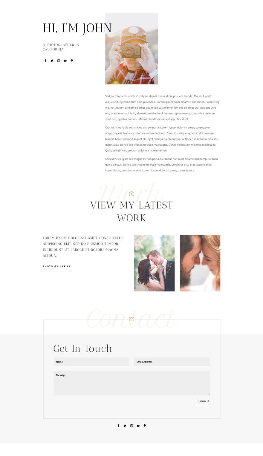 wedding photographer website