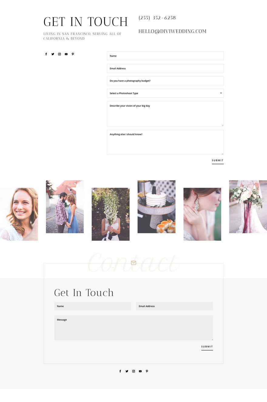 wedding photographer website